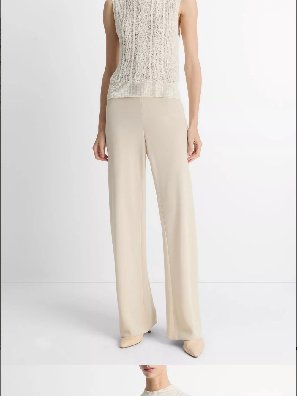 Vince Wide-Leg Pants in Cream